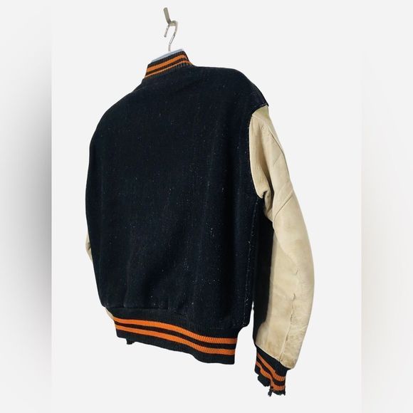 Vintage 50s Fox River Gloves Garment Co. Leather Letterman’s Varsity Jacket Coat - Picture 8 of 15